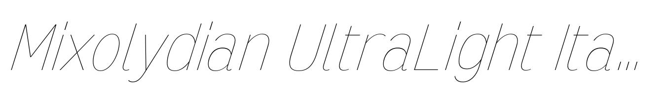 Mixolydian UltraLight Italic